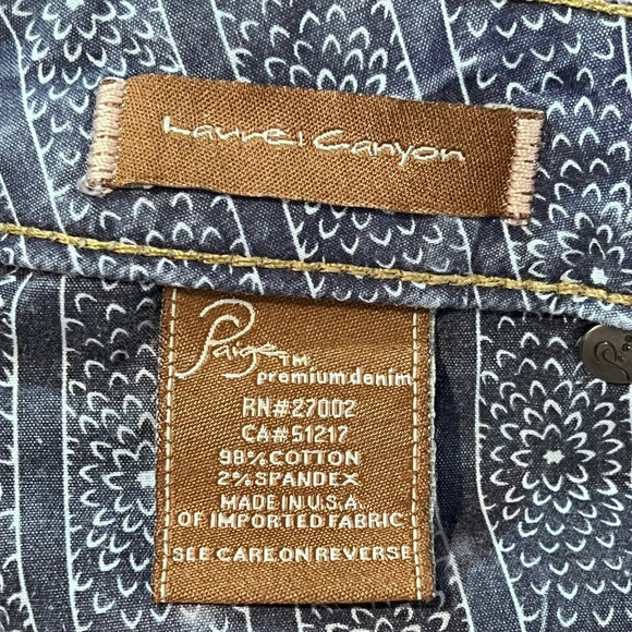 Paige Laurel Canyon Flare Leg Medium Wash Jeans - Picture 10 of 10